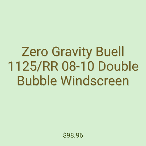 Zero Gravity Buell 1125/RR 08-10 Double Bubble Windscreen