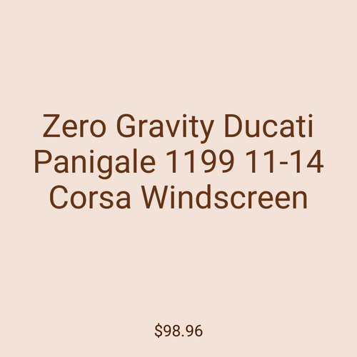Zero Gravity Ducati Panigale 1199 11-14 Corsa Windscreen