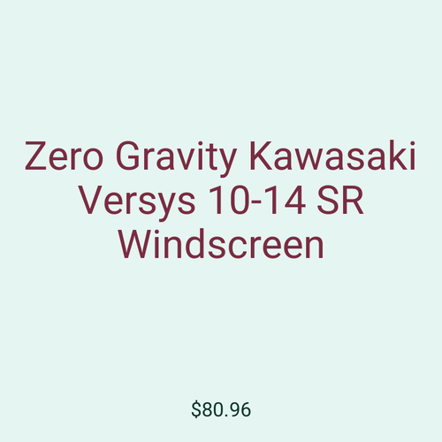 Zero Gravity Kawasaki Versys 10-14 SR Windscreen