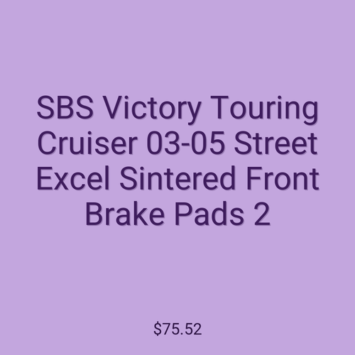 SBS Victory Touring Cruiser 03-05 Street Excel Sintered Front Brake Pads 2