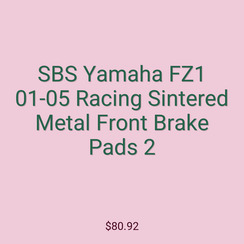 SBS Yamaha FZ1 01-05 Racing Sintered Metal Front Brake Pads 2