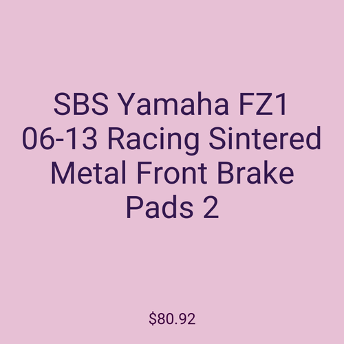 SBS Yamaha FZ1 06-13 Racing Sintered Metal Front Brake Pads 2