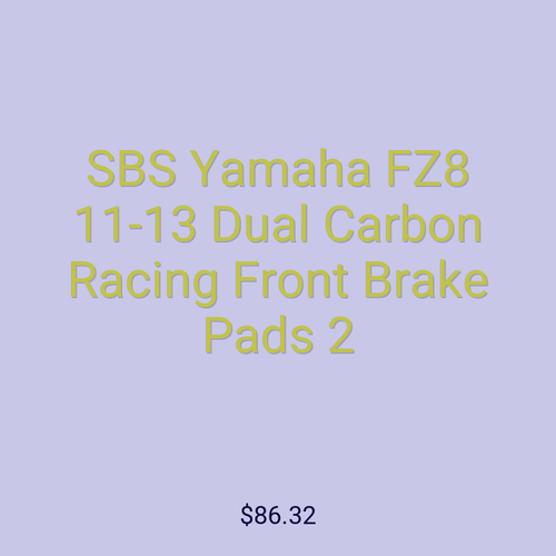 SBS Yamaha FZ8 11-13 Dual Carbon Racing Front Brake Pads 2
