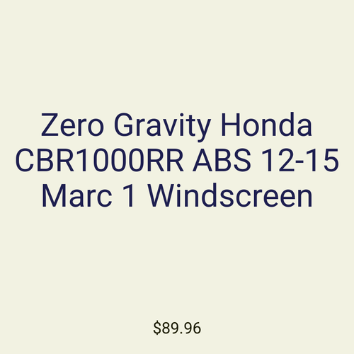 Zero Gravity Honda CBR1000RR ABS 12-15 Marc 1 Windscreen