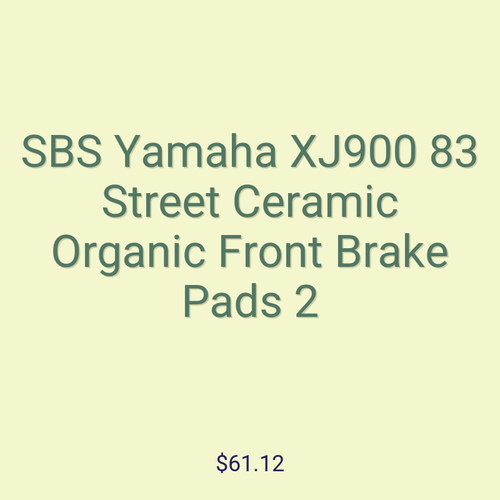 SBS Yamaha XJ900 83 Street Ceramic Organic Front Brake Pads 2