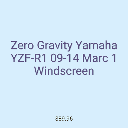 Zero Gravity Yamaha YZF-R1 09-14 Marc 1 Windscreen