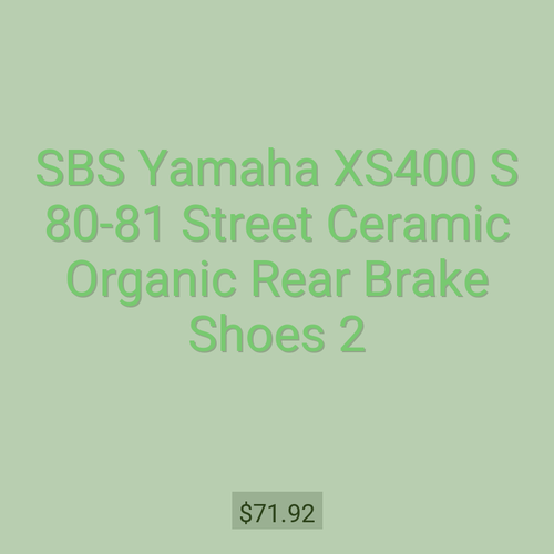 SBS Yamaha XS400 S 80-81 Street Ceramic Organic Rear Brake Shoes 2
