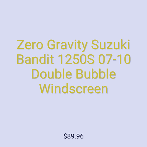 Zero Gravity Suzuki Bandit 1250S 07-10 Double Bubble Windscreen