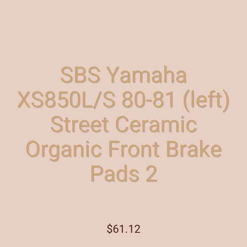 SBS Yamaha XS850L/S 80-81 (left) Street Ceramic Organic Front Brake Pads 2