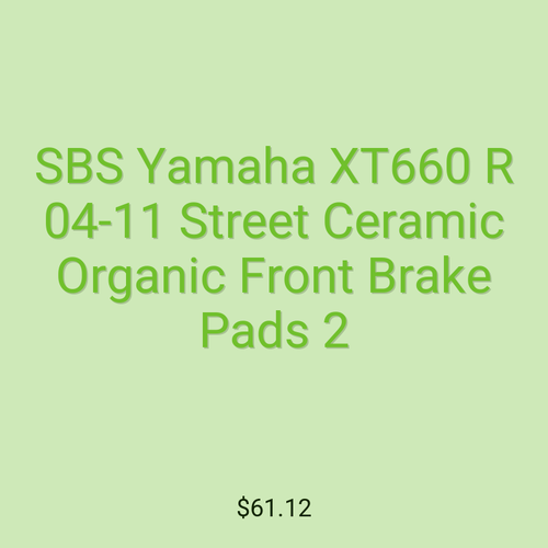 SBS Yamaha XT660 R 04-11 Street Ceramic Organic Front Brake Pads 2
