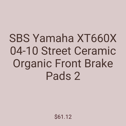 SBS Yamaha XT660X 04-10 Street Ceramic Organic Front Brake Pads 2