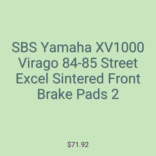 SBS Yamaha XV1000 Virago 84-85 Street Excel Sintered Front Brake Pads 2