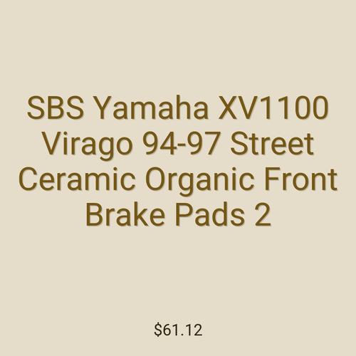 SBS Yamaha XV1100 Virago 94-97 Street Ceramic Organic Front Brake Pads 2