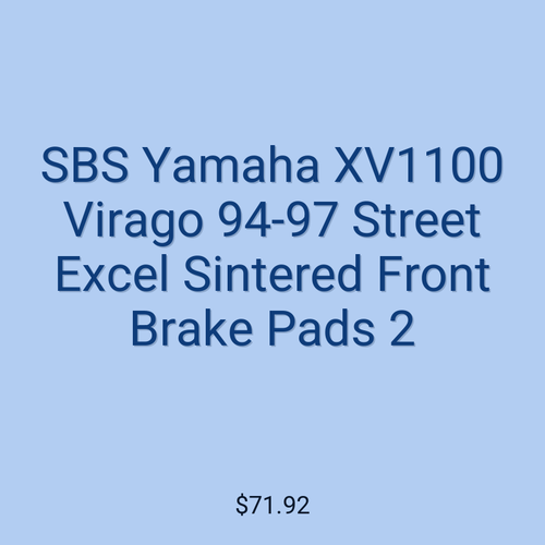 SBS Yamaha XV1100 Virago 94-97 Street Excel Sintered Front Brake Pads 2