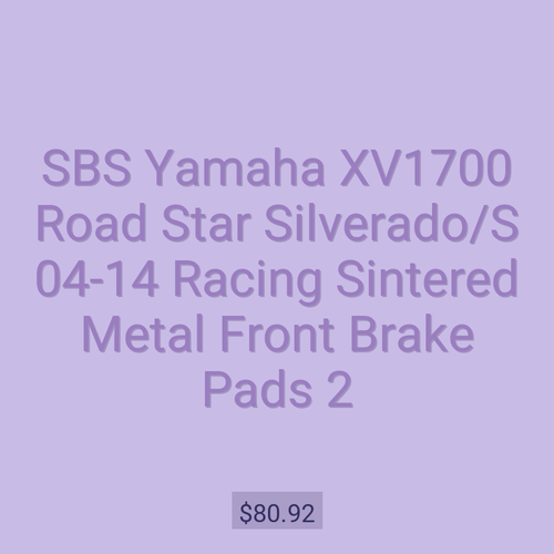 SBS Yamaha XV1700 Road Star Silverado/S 04-14 Racing Sintered Metal Front Brake Pads 2