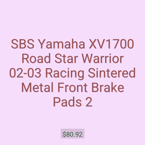 SBS Yamaha XV1700 Road Star Warrior 02-03 Racing Sintered Metal Front Brake Pads 2