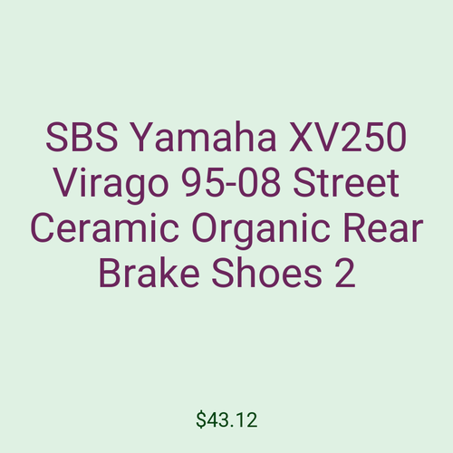 SBS Yamaha XV250 Virago 95-08 Street Ceramic Organic Rear Brake Shoes 2
