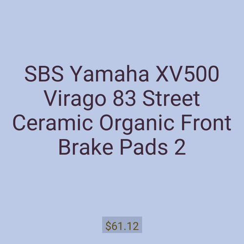 SBS Yamaha XV500 Virago 83 Street Ceramic Organic Front Brake Pads 2