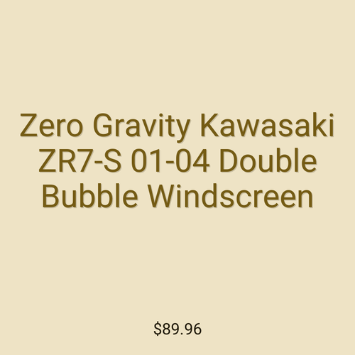 Zero Gravity Kawasaki ZR7-S 01-04 Double Bubble Windscreen