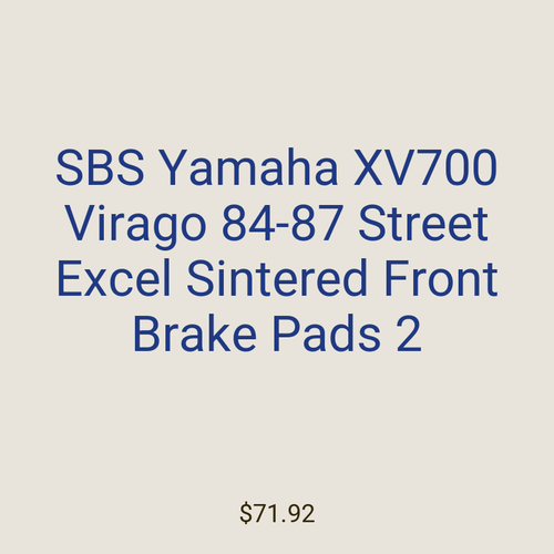 SBS Yamaha XV700 Virago 84-87 Street Excel Sintered Front Brake Pads 2