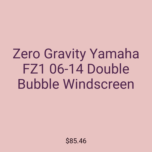 Zero Gravity Yamaha FZ1 06-14 Double Bubble Windscreen