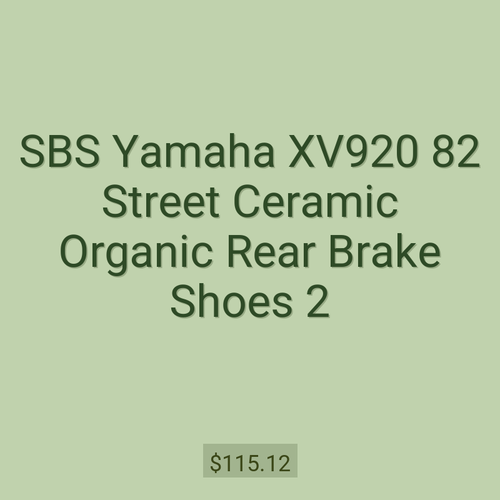 SBS Yamaha XV920 82 Street Ceramic Organic Rear Brake Shoes 2