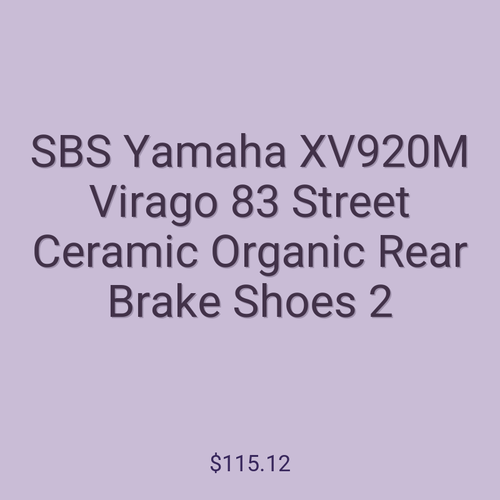 SBS Yamaha XV920M Virago 83 Street Ceramic Organic Rear Brake Shoes 2