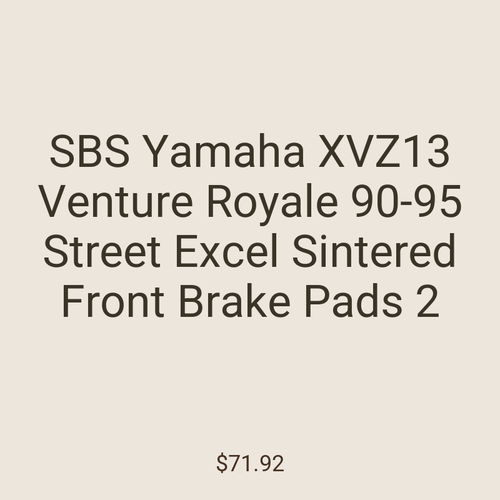 SBS Yamaha XVZ13 Venture Royale 90-95 Street Excel Sintered Front Brake Pads 2