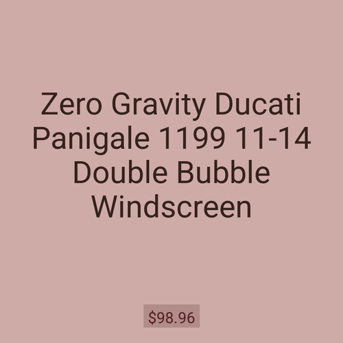 Zero Gravity Ducati Panigale 1199 11-14 Double Bubble Windscreen