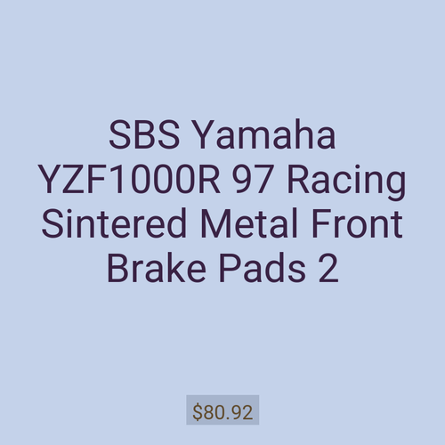 SBS Yamaha YZF1000R 97 Racing Sintered Metal Front Brake Pads 2