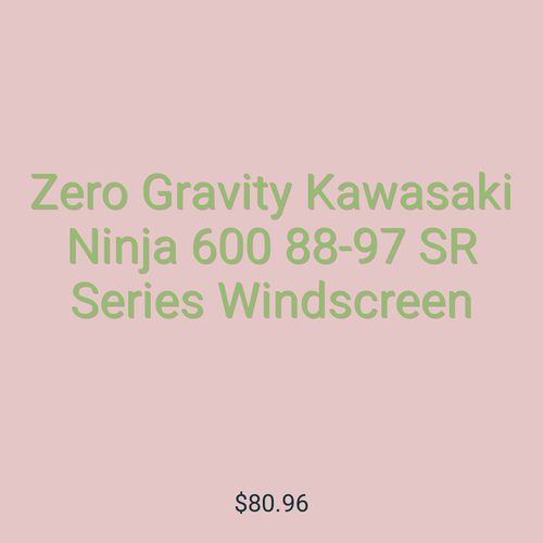 Zero Gravity Kawasaki Ninja 600 88-97 SR Series Windscreen