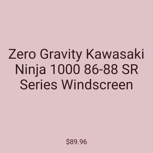 Zero Gravity Kawasaki Ninja 1000 86-88 SR Series Windscreen