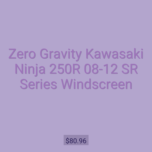 Zero Gravity Kawasaki Ninja 250R 08-12 SR Series Windscreen
