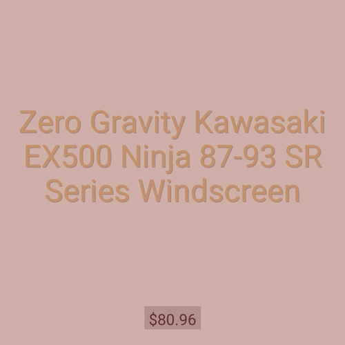 Zero Gravity Kawasaki EX500 Ninja 87-93 SR Series Windscreen
