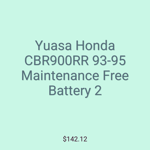 Yuasa Honda CBR900RR 93-95 Maintenance Free Battery 2