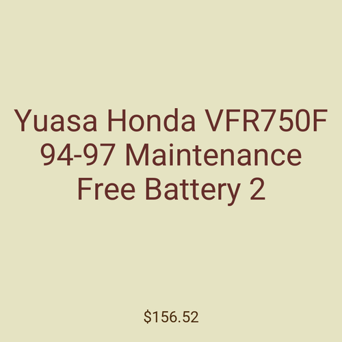 Yuasa Honda VFR750F 94-97 Maintenance Free Battery 2