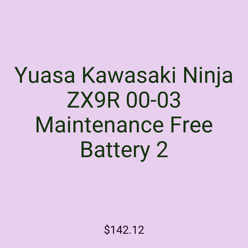 Yuasa Kawasaki Ninja ZX9R 00-03 Maintenance Free Battery 2