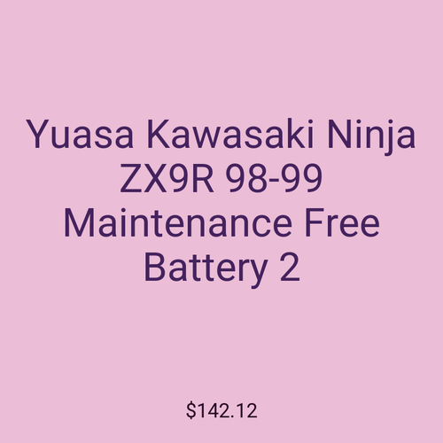 Yuasa Kawasaki Ninja ZX9R 98-99 Maintenance Free Battery 2