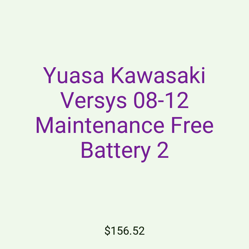 Yuasa Kawasaki Versys 08-12 Maintenance Free Battery 2