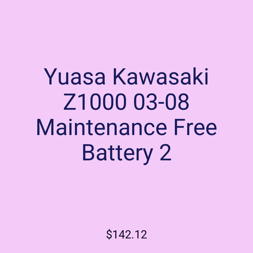 Yuasa Kawasaki Z1000 03-08 Maintenance Free Battery 2