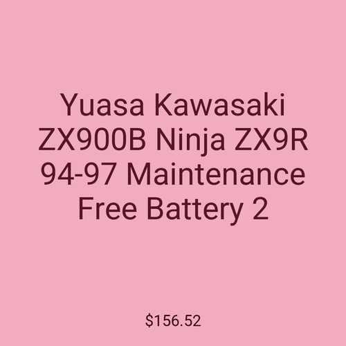 Yuasa Kawasaki ZX900B Ninja ZX9R 94-97 Maintenance Free Battery 2