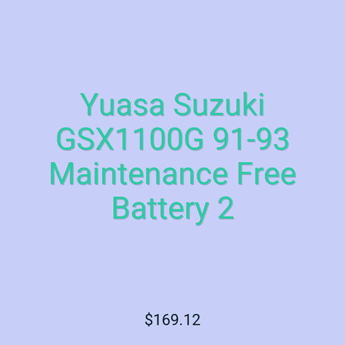Yuasa Suzuki GSX1100G 91-93 Maintenance Free Battery 2