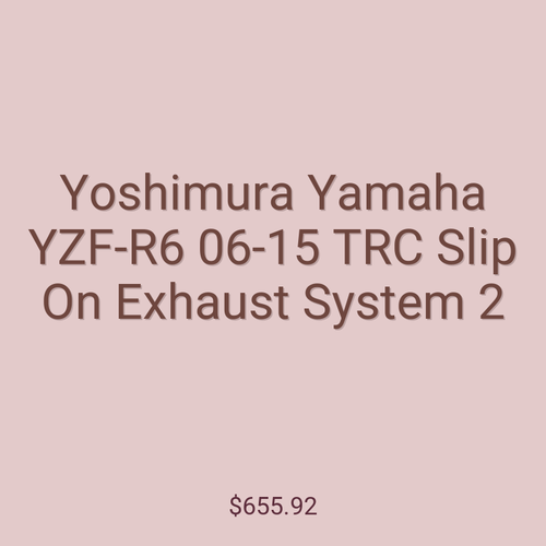 Yoshimura Yamaha YZF-R6 06-15 TRC Slip On Exhaust System 2