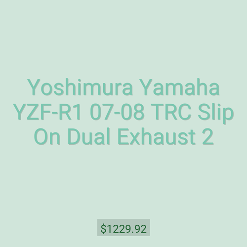 Yoshimura Yamaha YZF-R1 07-08 TRC Slip On Dual Exhaust 2