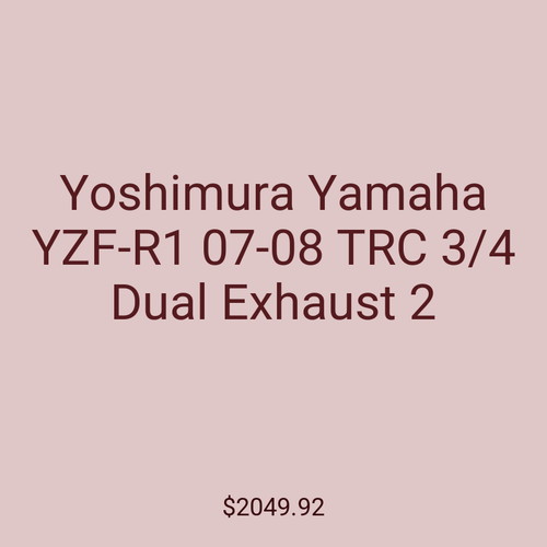 Yoshimura Yamaha YZF-R1 07-08 TRC 3/4 Dual Exhaust 2