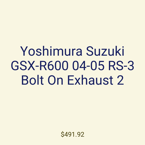 Yoshimura Suzuki GSX-R600 04-05 RS-3 Bolt On Exhaust 2