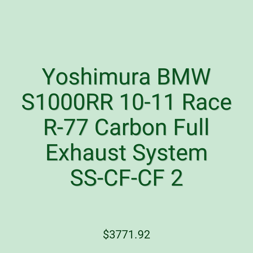 Yoshimura BMW S1000RR 10-11 Race R-77 Carbon Full Exhaust System SS-CF-CF 2