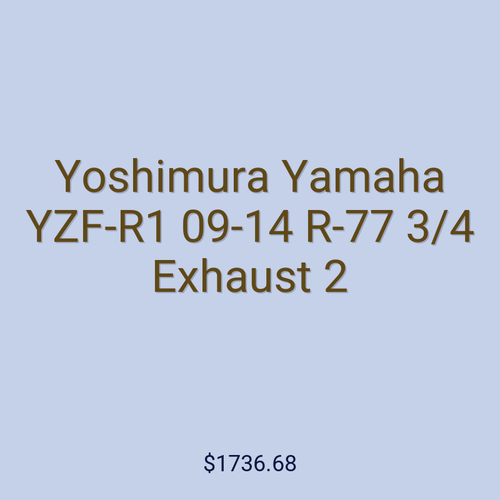 Yoshimura Yamaha YZF-R1 09-14 R-77 3/4 Exhaust 2
