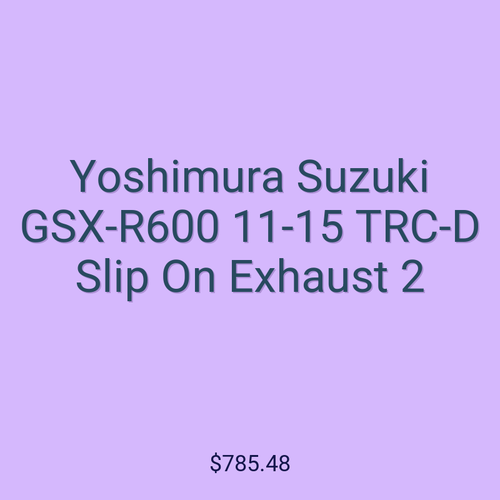 Yoshimura Suzuki GSX-R600 11-15 TRC-D Slip On Exhaust 2