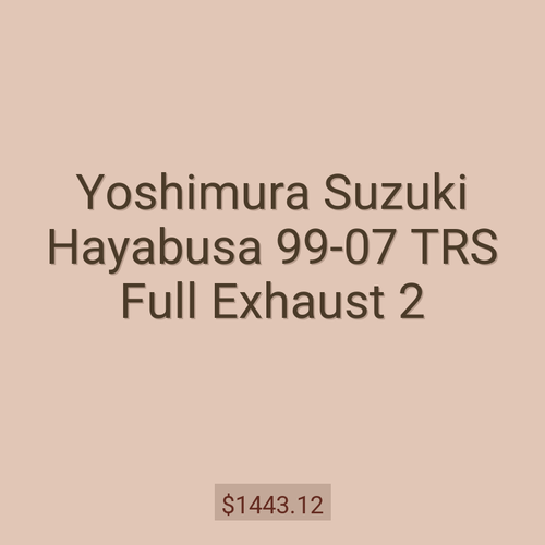 Yoshimura Suzuki Hayabusa 99-07 TRS Full Exhaust 2